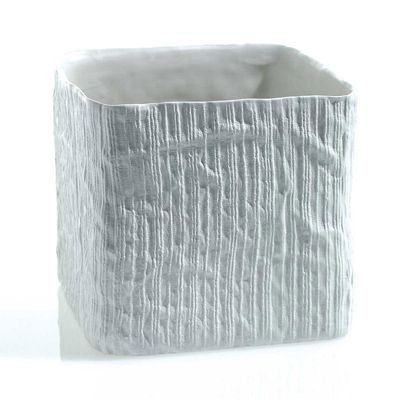 6.75'' x 6.25’' WHITE LINEN CUBE(AD)