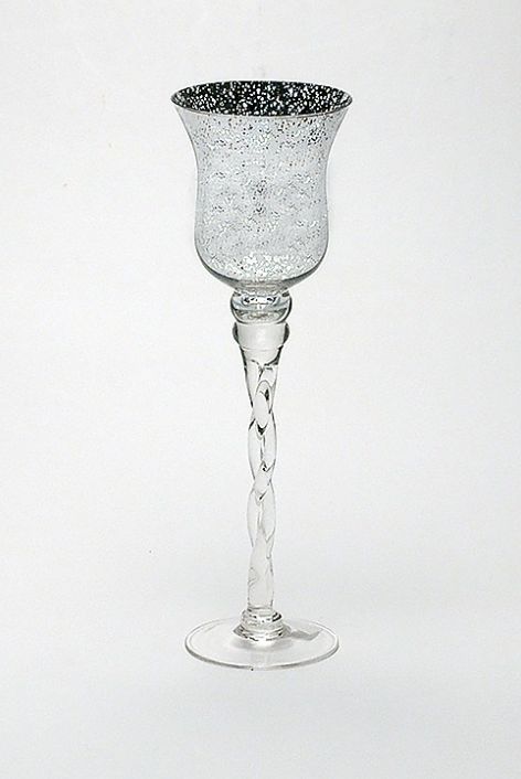 40% off was $15 now $9. 5" Opening X 16" H SILVER Candleholder / Glass Vase,  Footed,