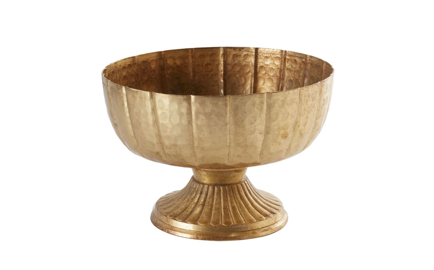 5.5”h x 8” GOLD LITA METAL COMPOTE (AD)