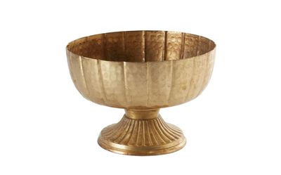 5.5”h x 8” GOLD LITA METAL COMPOTE (AD)