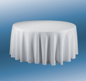 120’’ WHITE ROUND POLYESTER TABLE CLOTH nd