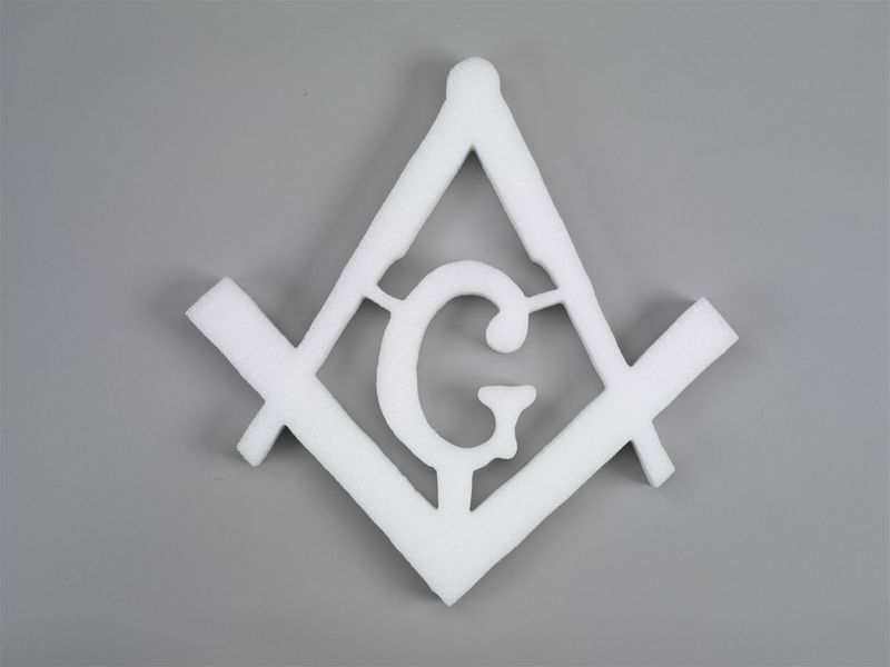 24" X 2" STYROFOAM MASONIC MASON BLUE LODGE SIGN