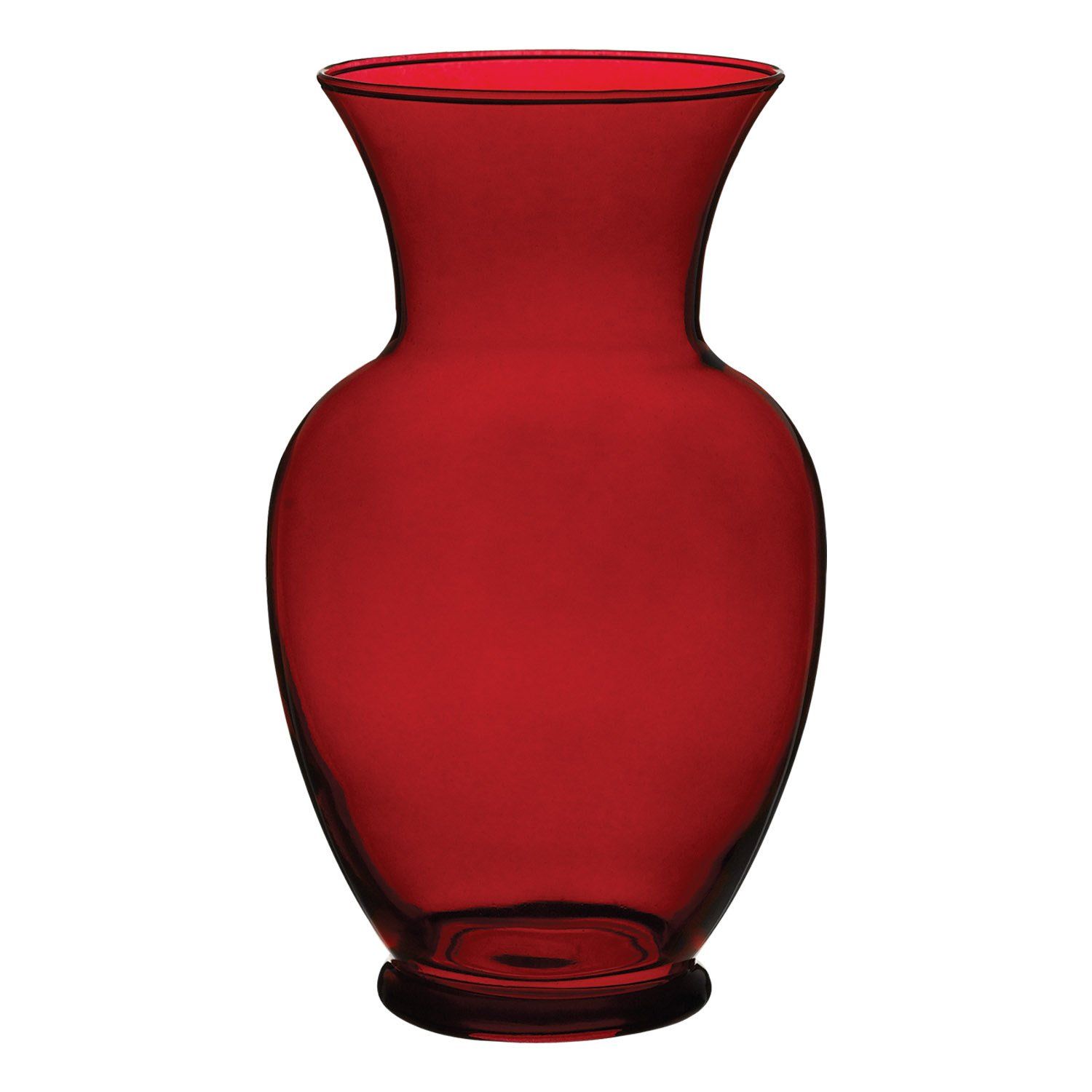 10.5"H x 5.25" RED CLASSIC URN, SPRING GARDEN VASE