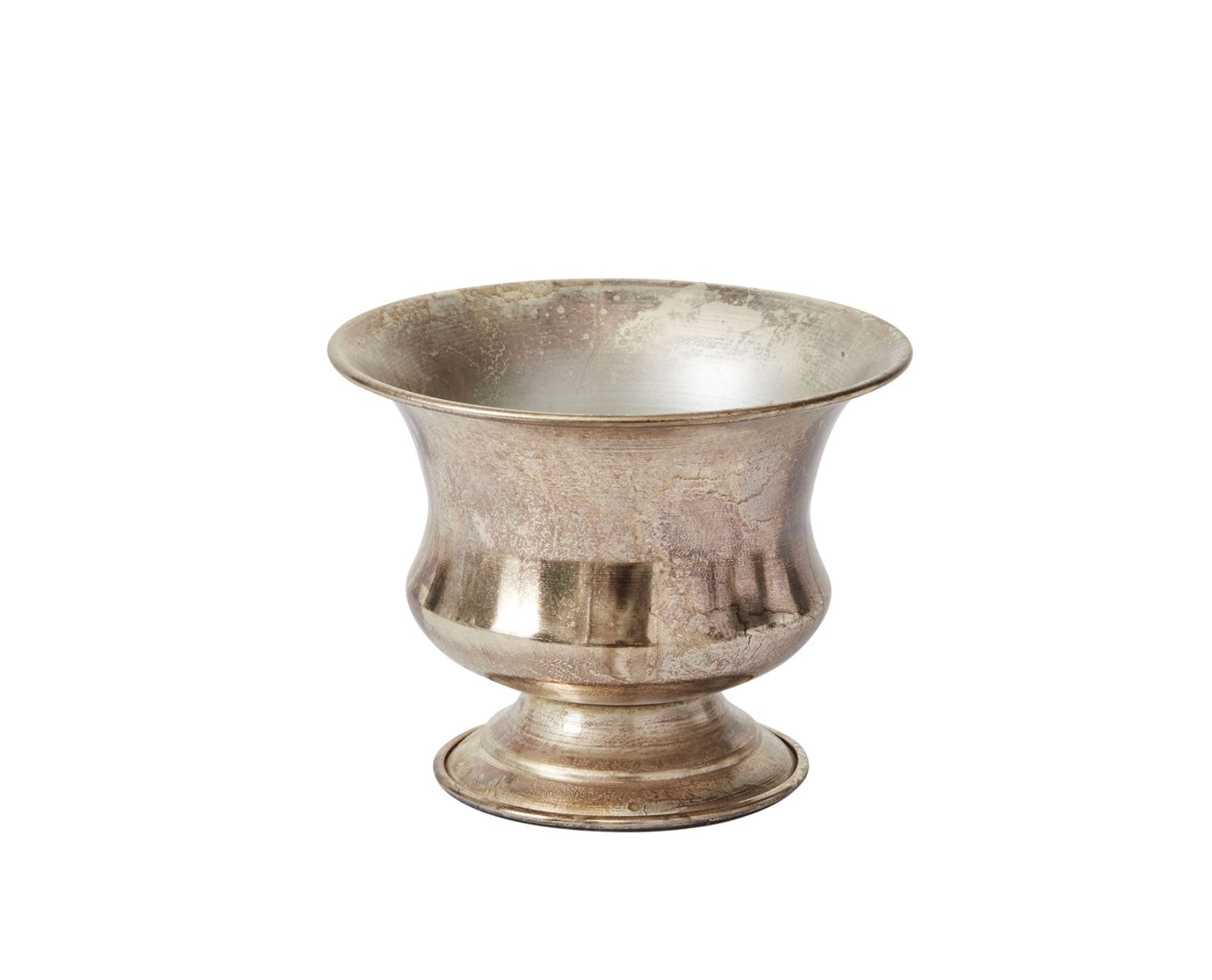 5”H X 6.25” CHAMPAGNE METAL SIDNEY URN (AD)