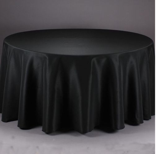 120’’ BLACK ROUND POLYESTER TABLECLOTH nd