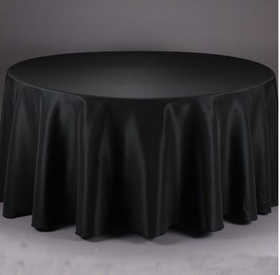 120’’ BLACK ROUND POLYESTER TABLECLOTH nd