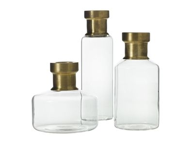 JIMMY BUD VASE GLASS WITH GOLD TOP