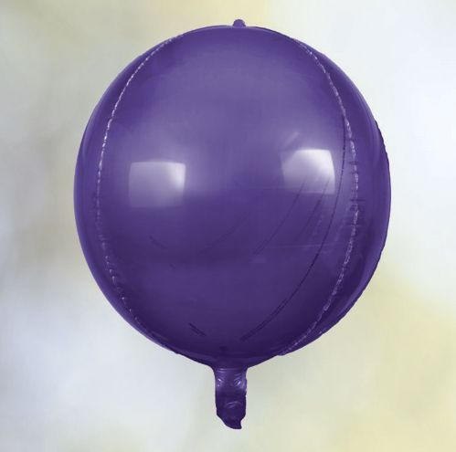 16'' SPHERE ORB FOIL BALLOON-PURPLE