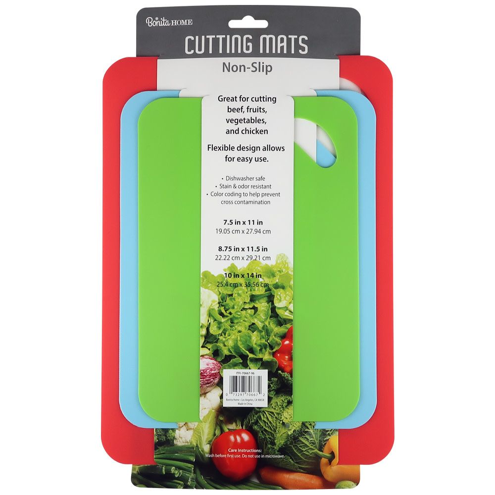 3 PC NON SLIP CUTTING BOARD, reg $7.99