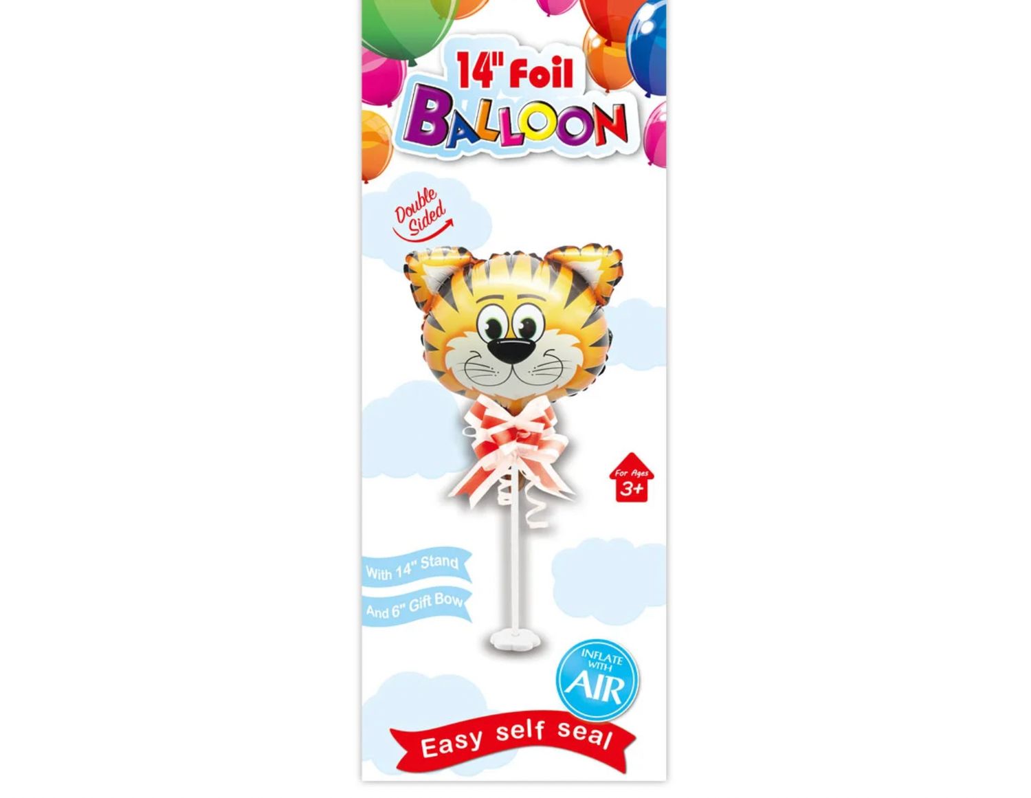 14'' FOIL BALLOON TIGER ON STAND reg $1.99