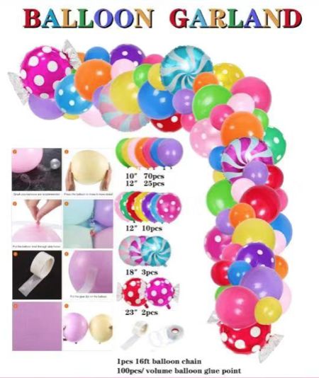 BALLOON GARLAND “CANDY” 60SET, reg $14.99