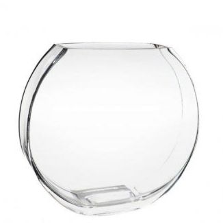 7.25"h x 2.5" x 7.25" RECTANGLE GLASS BULLET MOON VASE