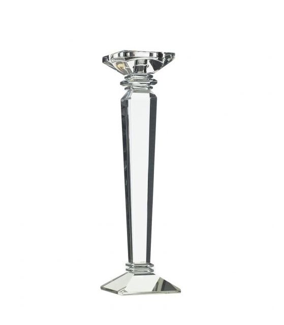 14.75"H X 4" CRYSTAL CANDLE STICK (AD)
