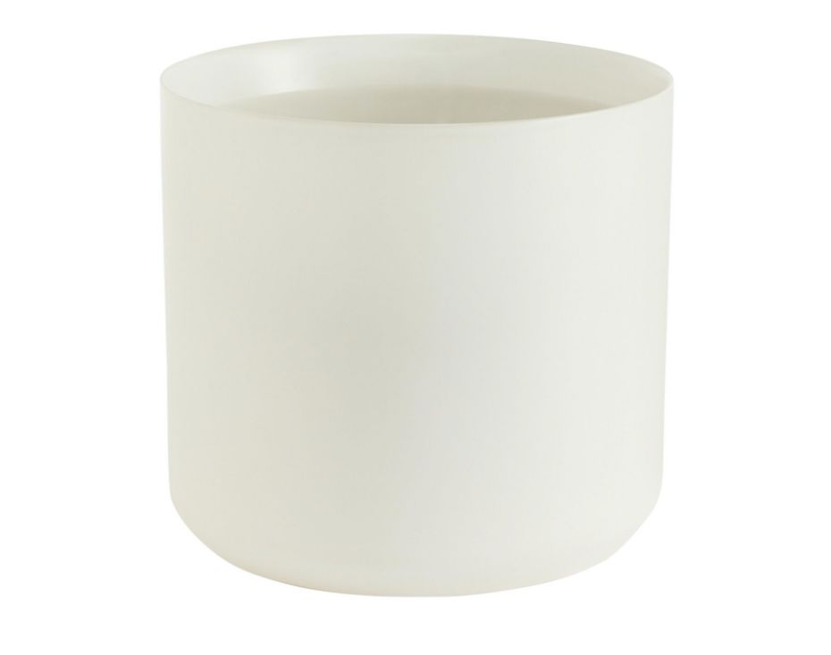 11.75H X 12" WHITE KENDALL POT (AD)