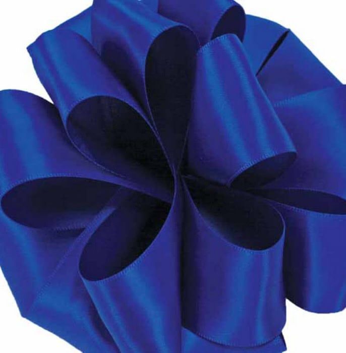 #9, 50 YDS DOUBLE FACE RIBBON, COBALT