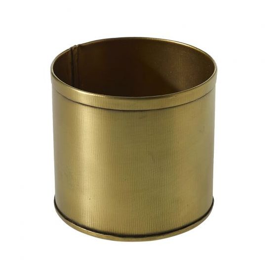 3”H X 3.25” CYLINDER BRYANT COLLECTION GOLD METAL (AD)
