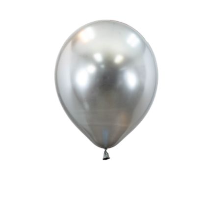 5” SILVER LATEX BALLOONS, PLAIN, 100PCS PER PACK