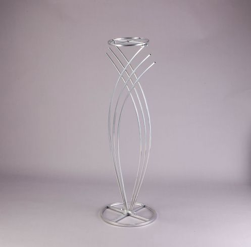 42”H X 14”W SILVER WIRED MERMAID PEDESTAL STAND
