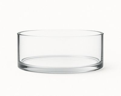 Clear 10"" Round Low-Dish H4”x D10"