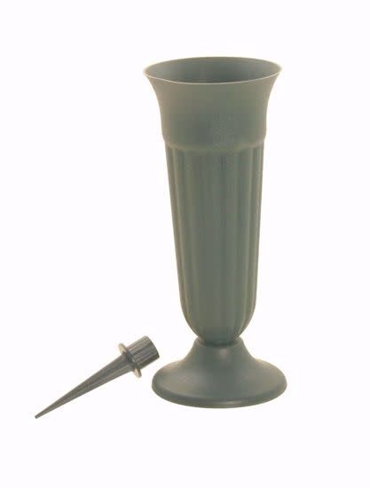 8.5"H X 4" Memorial Vase (Removable Base &amp; Pick 3.75")