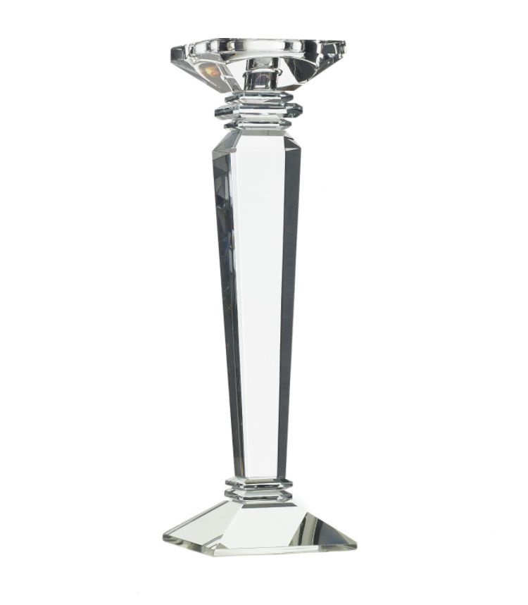 12.5H X 4" CRYSTAL CANDLE STICK (AD)