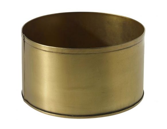 4”H X 7.5” LOW CYLINDER BRYANT COLLECTION GOLD METAL (AD)