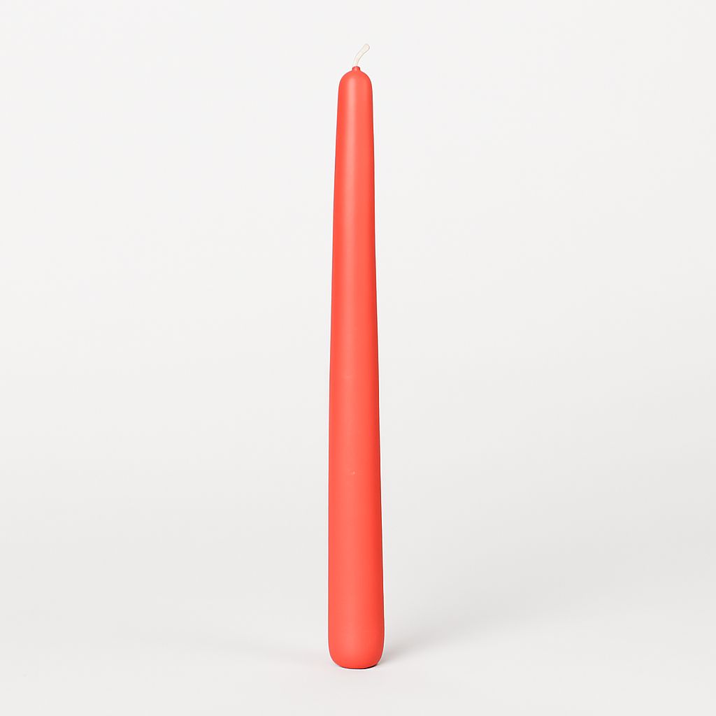 Taper Candles (Cello Wrapped) 12 INCH  CORAL
