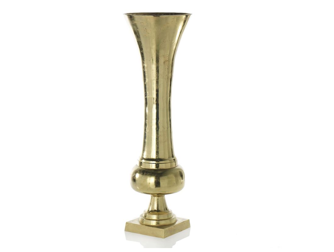 38”H X 12.25” GOLD METAL MAJESTY VASE (AD)