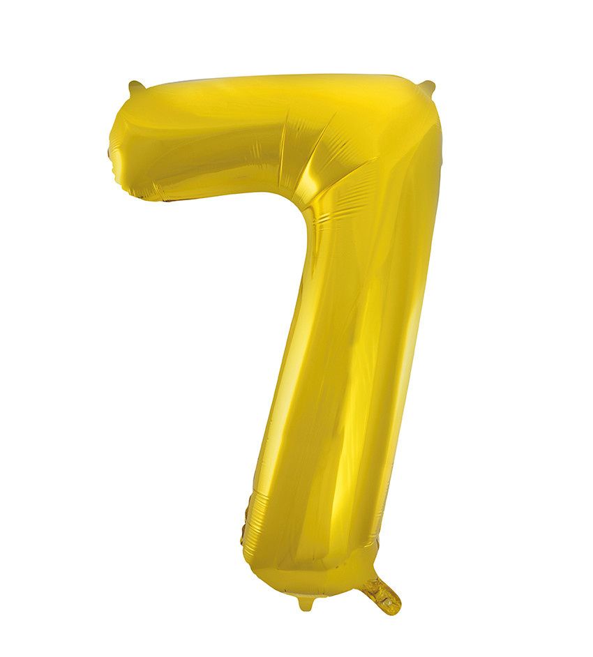 34" GOLD FOIL NUMBER BALLOON-7