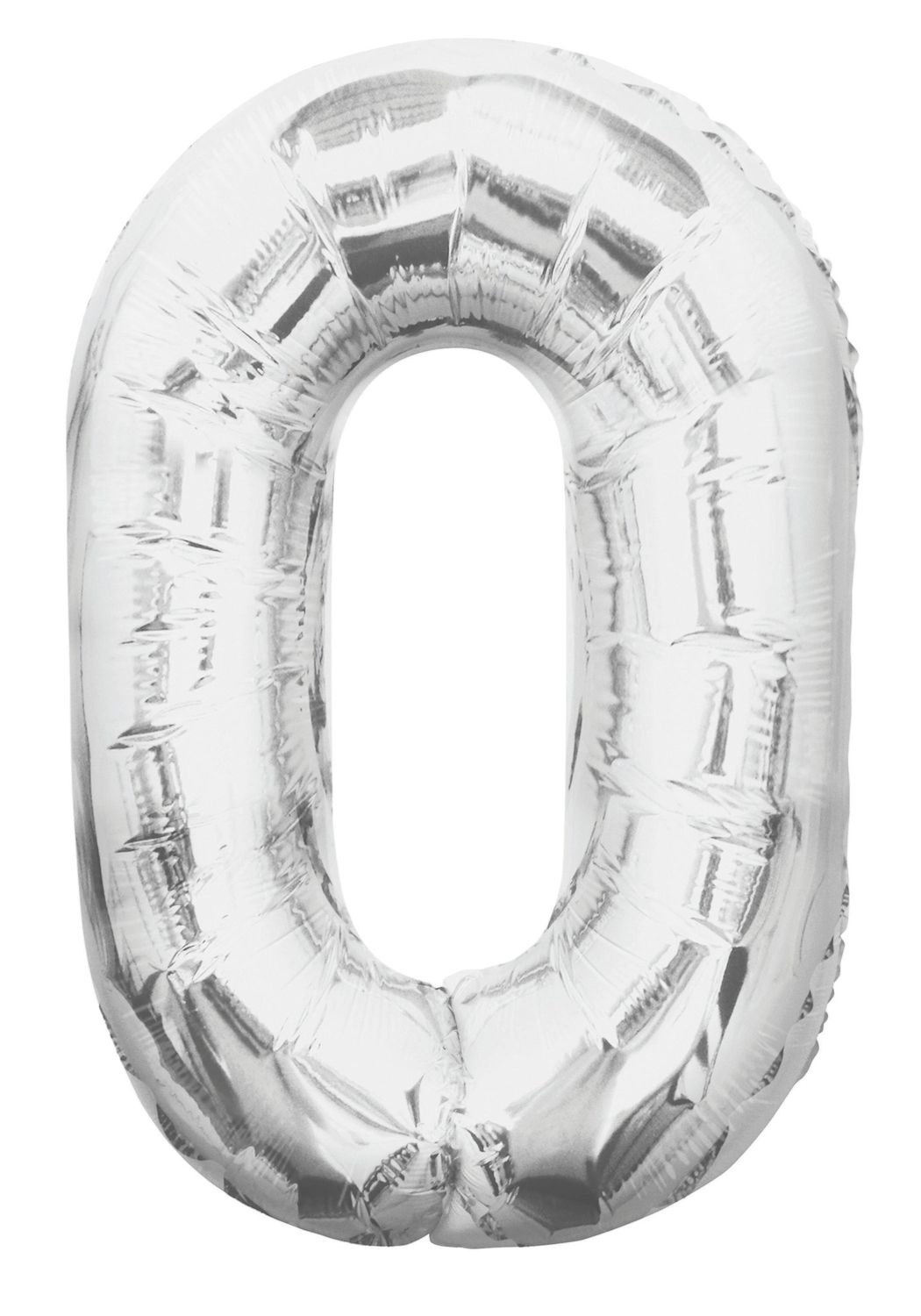 34" SILVER FOIL BALLOON NUMBER-0
