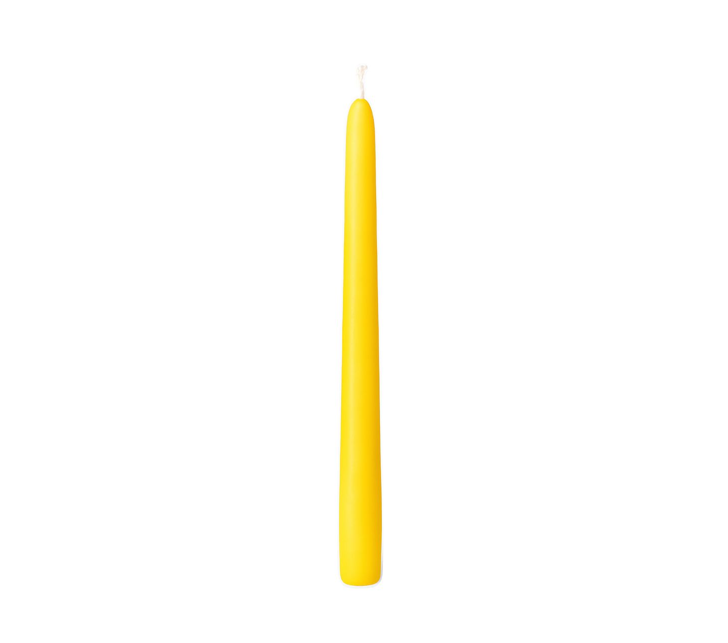 Taper Candles (Cello Wrapped) 12 INCH  YELLOW