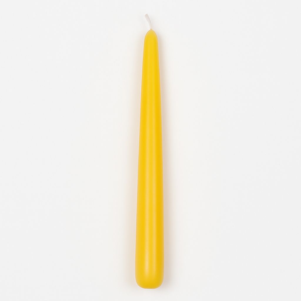 Taper Candles (Cello Wrapped) 12 INCH  AUTUMN YELLOW