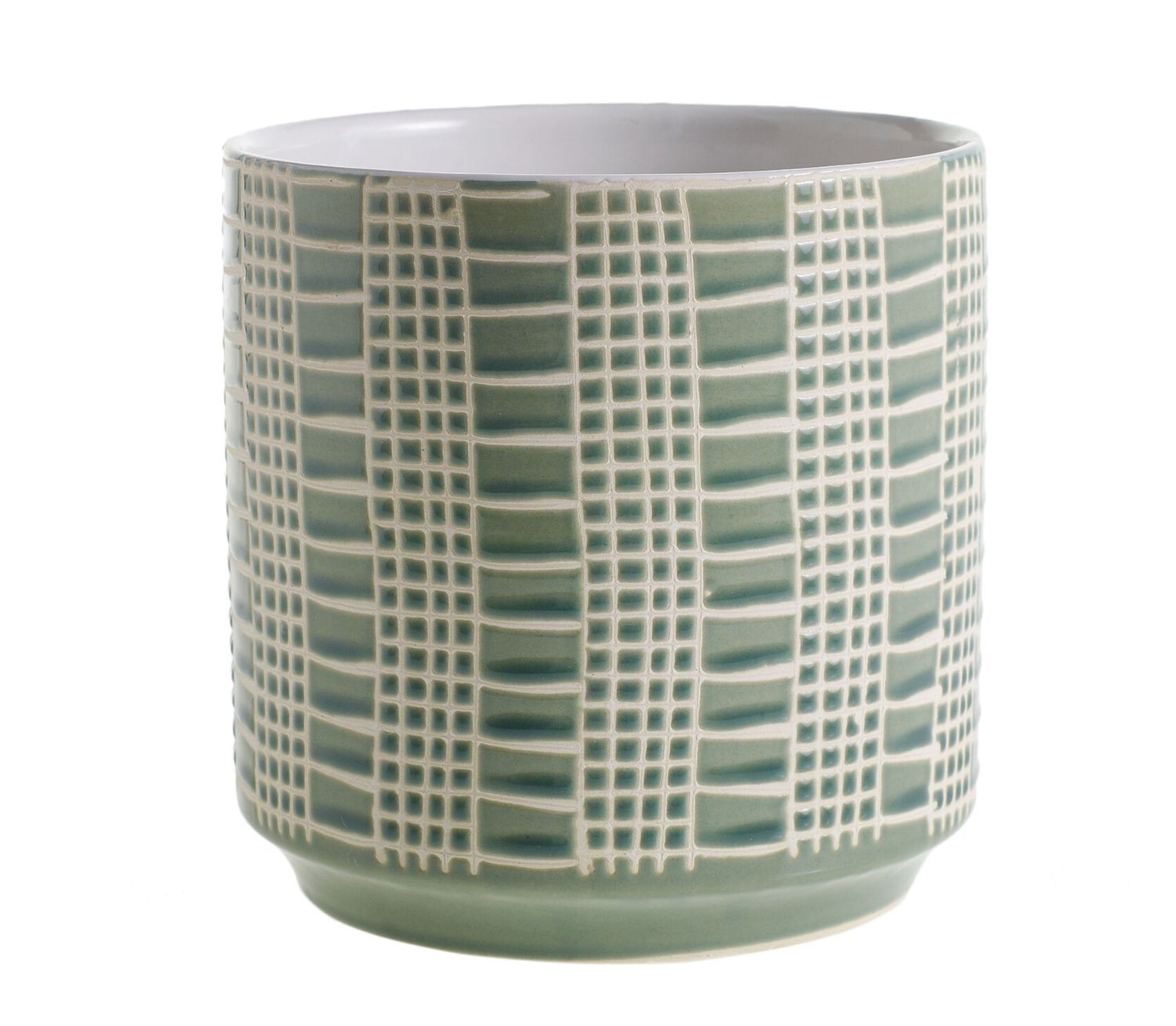 6.75”H X 6.5” GREEN ZATI POT
