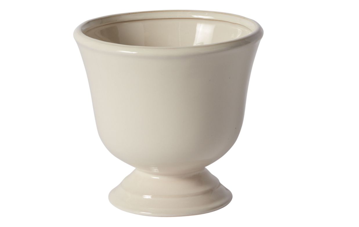 6.75”H X 7” WHITE CARA COMPOTE (AD)