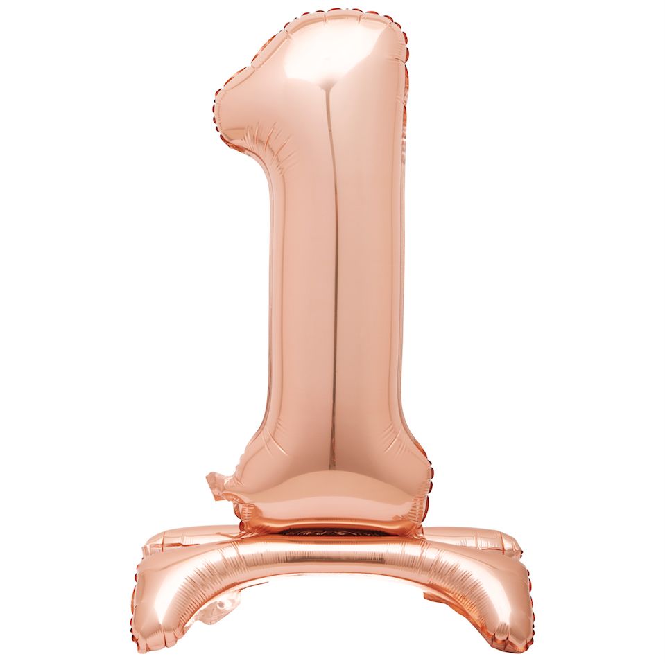 30'' ROSEGOLD FOIL STANDING BALLOON NUMBER 1