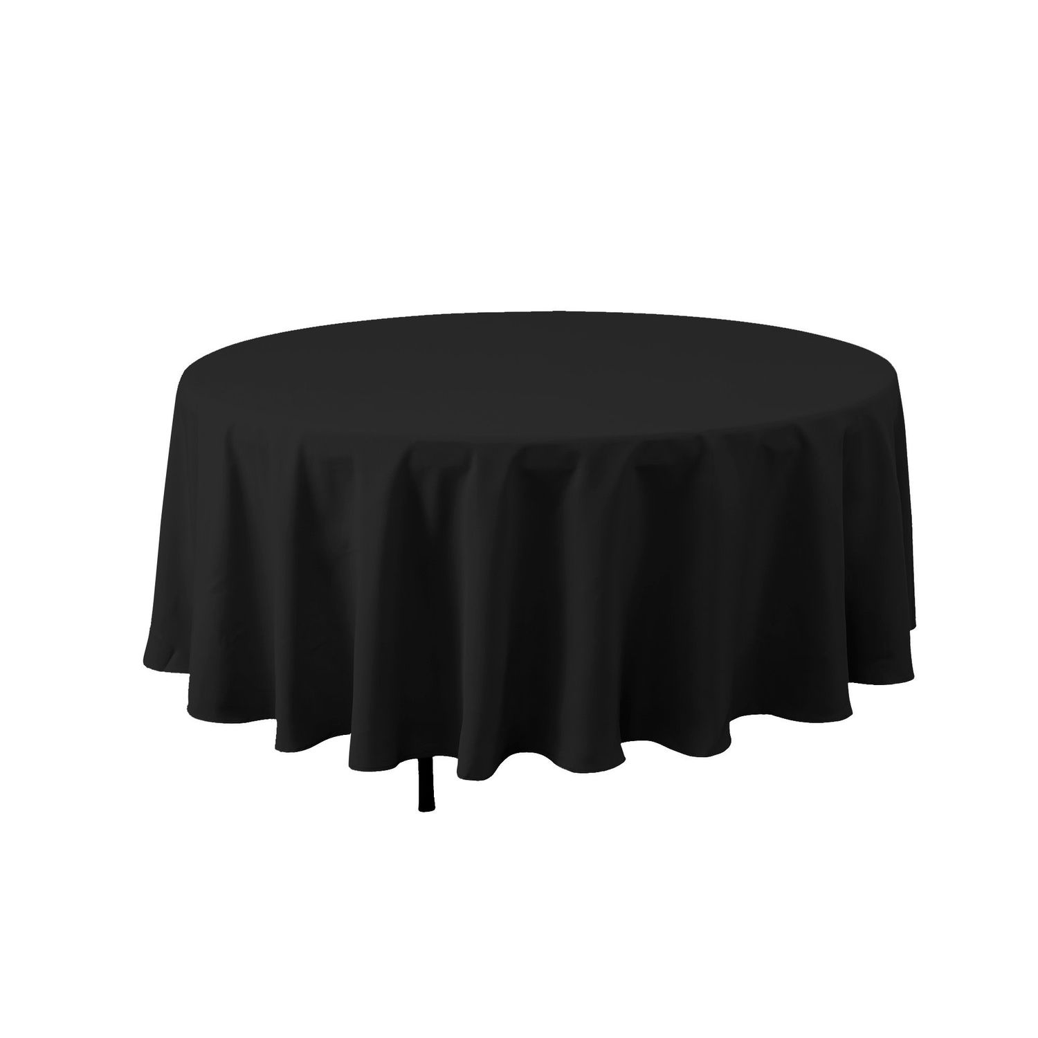 90'' ROUND POLYESTER TABLECOVER, BLACK reg $17.99