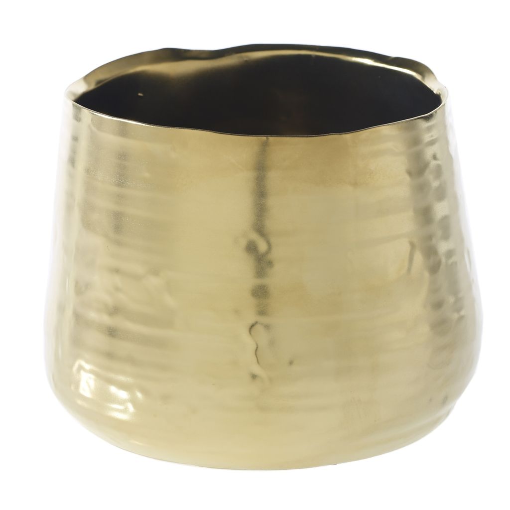 7.25” X 5.5”H GOLD TEGAN POT (AD)
