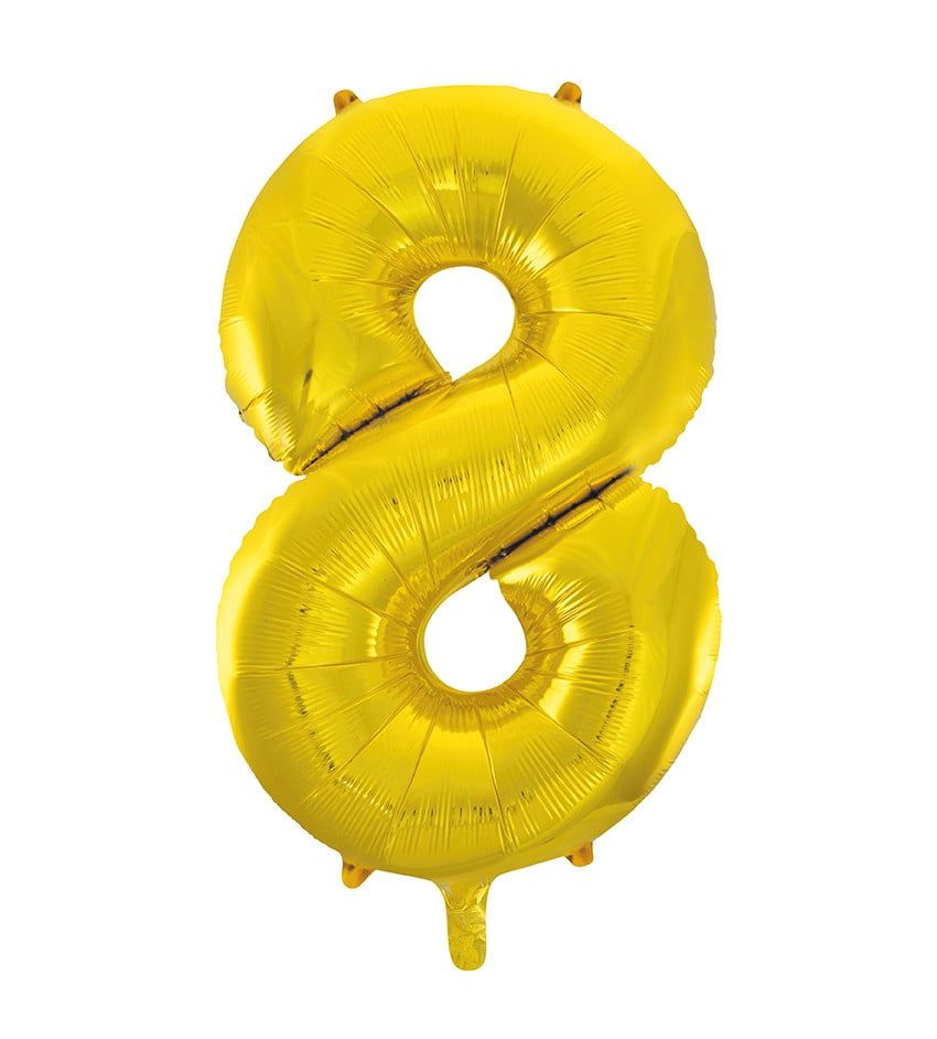34" GOLD FOIL NUMBER BALLOON-8