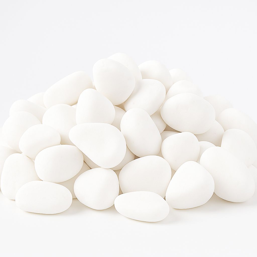 10LBS SNOW WHITE RIVER ROCKS