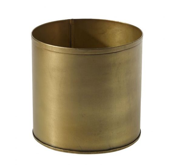 8”H X 8.25” CYLINDER BRYANT COLLECTION GOLD METAL (AD)