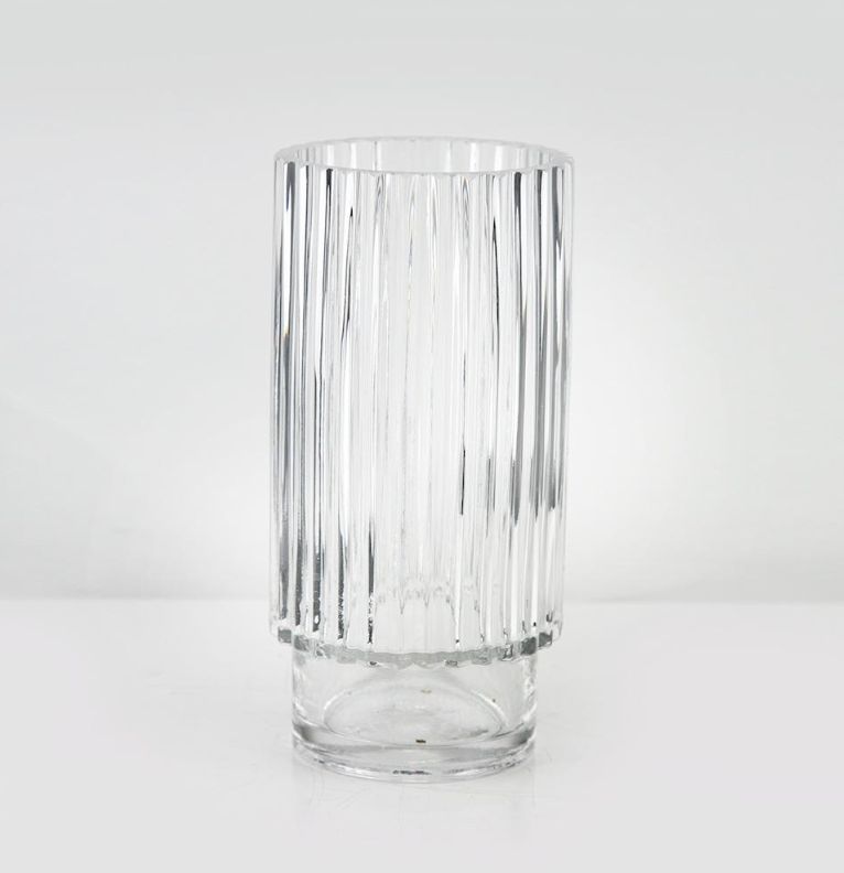 8”H X 4” FLUTED VASE