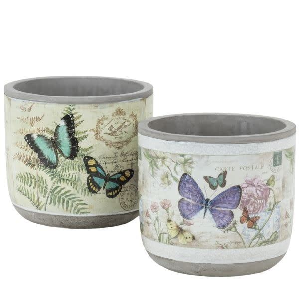 40% off was $7 now $4.19. 4.25'' X 4.25" ROUND CEMENT POTTERY W FLOWERS