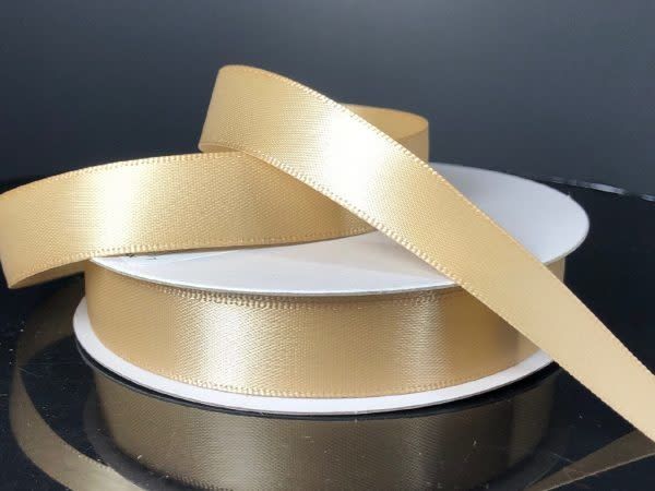 5/8'' X 25 YDS TOFFEE DOUBLE FACE SATIN UNWIRED