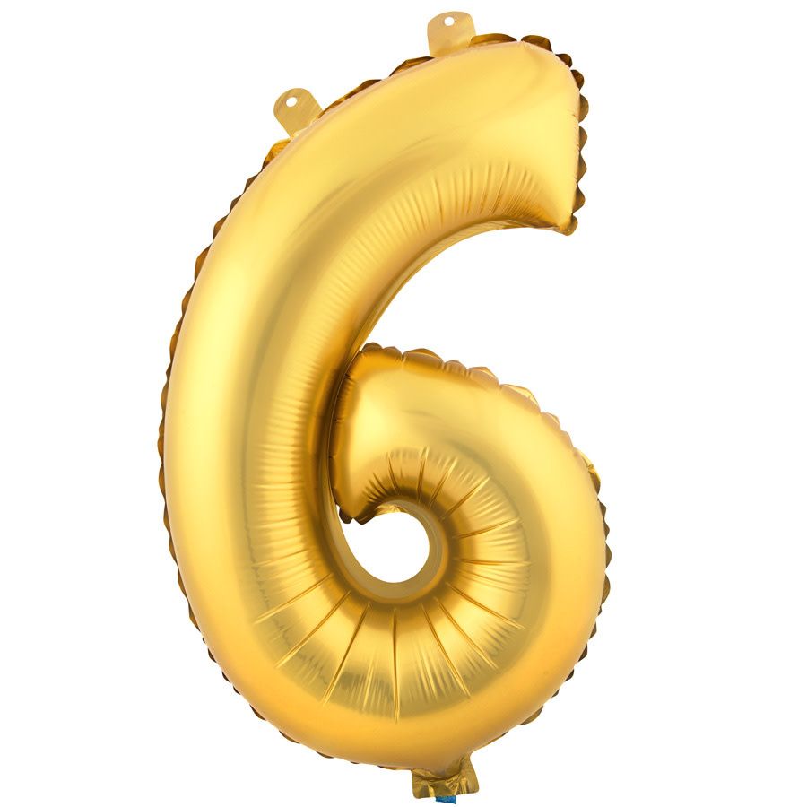 16'' GOLD FOIL BALLOON #6. reg price $1.00