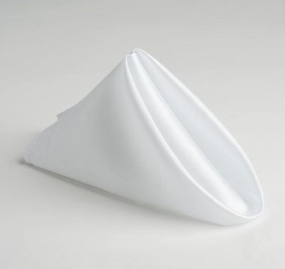 20'' WHITE SATIN NAPKIN, 6 PCS