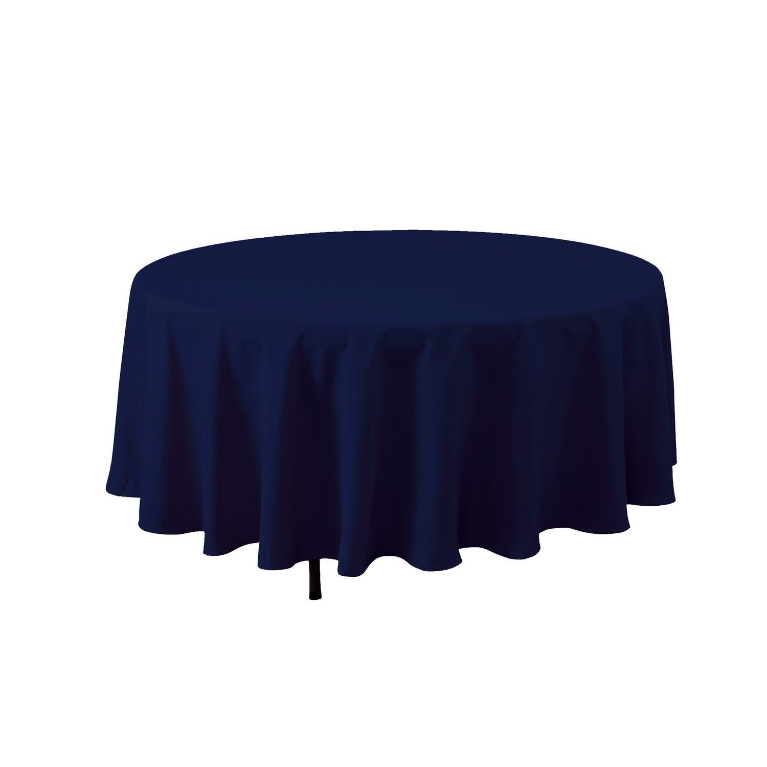 NAVY ROUND POLYESTER TABLE COVER 90'' reg $17.99