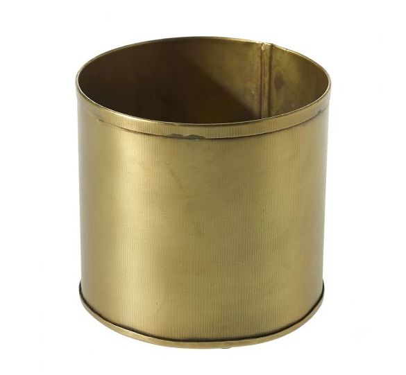 4”H X 4.25” CYLINDER BRYANT COLLECTION GOLD METAL (AD)