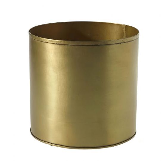 6”H X 6.25” CYLINDER BRYANT COLLECTION GOLD METAL (AD)