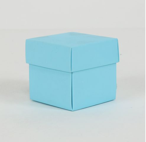 2'' CUBE PAPER GIFT BOX, BLUE, 24 PCS