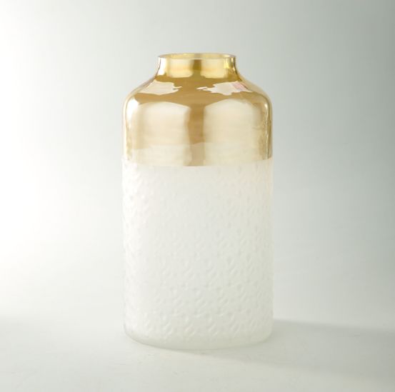 60% off was $36 now $$14.40 11”H X 6.5” AMBER WITH WHITE BUD VASE